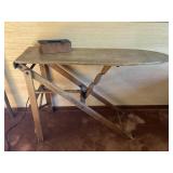 Vintage Wood Ironing Board & Wood and leather