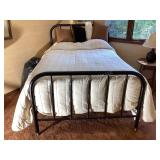 Vintage Iron Bed Set & Bedding