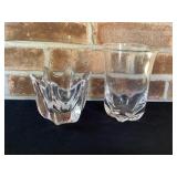 Orrefors Tulip Bowl & Signed Orrefors 6" Vase
