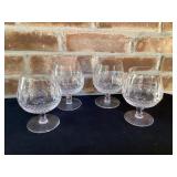 Set of 4 Waterford 5 1/4" Wine Goblets
