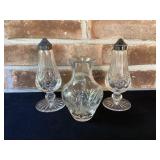 Waterford Salt & Pepper & Waterford 5" Vase