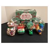 4 Old World Christmas Farm Theme Ornaments