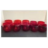 Ruby Red Glasses; two sizes