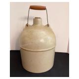 Primitive Stoneware Jug with wire handle