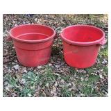 2 plastic tubs, 22" w x 18" t