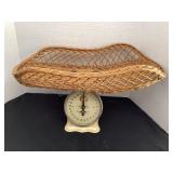 Vintage baby scale; 24x12x13 1/2" tall