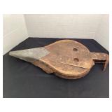 Vintage bellows, has a hole in the leather