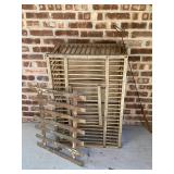 Primitive chicken crate, leg hook & decorative