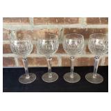 Set of 4 Waterford Wine Glasses