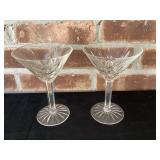 Pair of Waterford Martini Glasses
