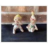 Vintage Polka Dot Pixie Figurines