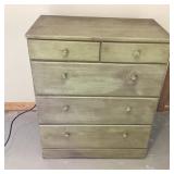 5 Drawer Wood Dresser, 27x15x32"