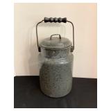 Gray Granieware Canister with Handle