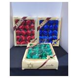 Three Boxes of Vintages Satin Ornaments