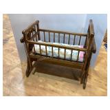 Glider Baby Doll Cradle, 23x11 1/2 x21"