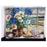 20x16" Paint by Number flower & shells