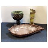 3 Vintage Pottery; Frankoma & Hull