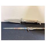 2 Handmade 14 1/2-15" Steel Knives