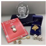 Christmas Jewelry & Angel Paperweight