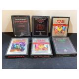 6 Atari Game Cartridges, not tested
