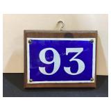 Porcelain Enamel French House Number
