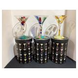 3 Martini Glasses