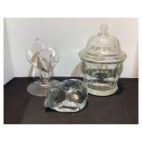 Calla Lily vase, Cat Votive Holder & Dish