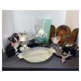 Vases, Aluminum Dish, cat decor, divided dish,