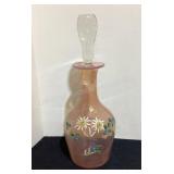 12 1/2" Hand Painted Decanter, good topper