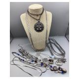 Silver Tone Necklaces & Vintage Bracelet