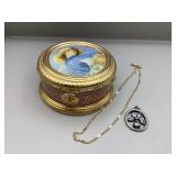 Porcelain Musical Trinket Box, Necklace & Sweden