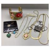 Heart Theme Jewelry, Embroidered Bracelet & More