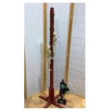 Halloween decorations & coat rack