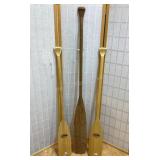 3 wood paddles, tallest measures 6.5"w x 60ï¿½t
