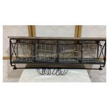 Unique metal & wood shelf