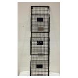 Wire Wall Organizer with 3 Slots