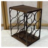 Small rustic wine rack, 7.75ï¿½w x 10ï¿½d x 12.75" t