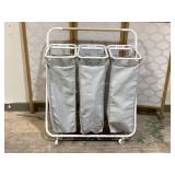 3 bin laundry cart, 29.5ï¿½w x 17ï¿½d x 34.5"t
