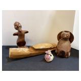 Fun Wood & Pottery Figurines