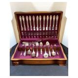 1847 Rogers Bros. Silverware Set & Storage Box