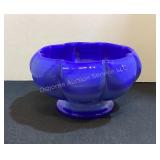 Periwinkle Blue Slag Glass Compote