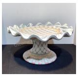 Heavy Pottery Cake Plate