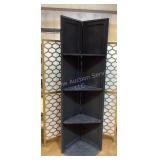 Decorative black corner shelf