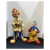 Clown Figurines, lightweight like paper mache