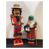 2 Nut Crackers, 11 & 14 1/2" tall