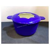 Cast Enamel Lidded Fondue Pot