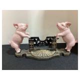 Cast Iron Pig Business Card Holder