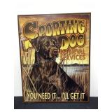 12 1/2x16" Metal Sporting Dog Sign