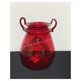 Red Art Glass 7 1/2" Vase