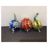 3 Beaded Ornaments